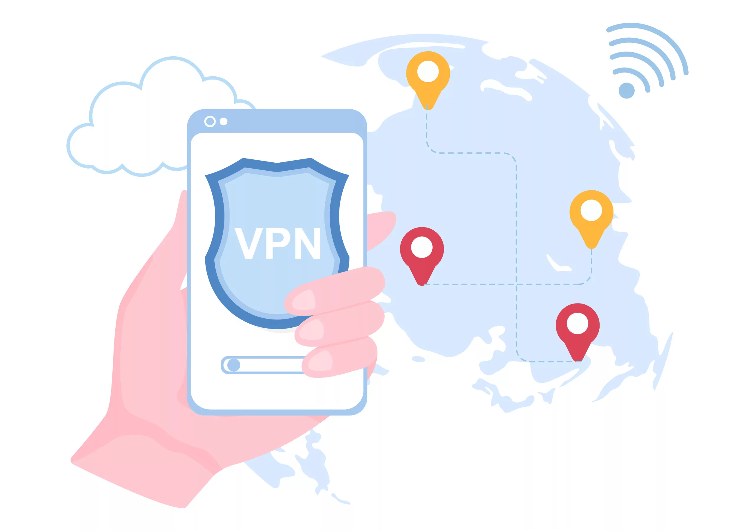 image of vpn on white background