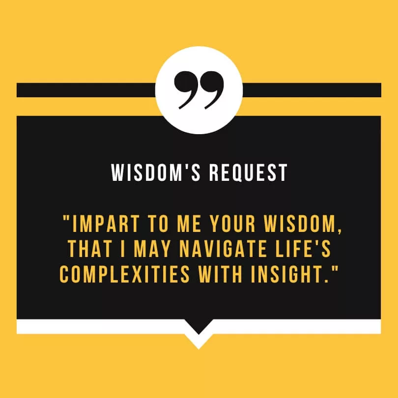 prayer for wisdom