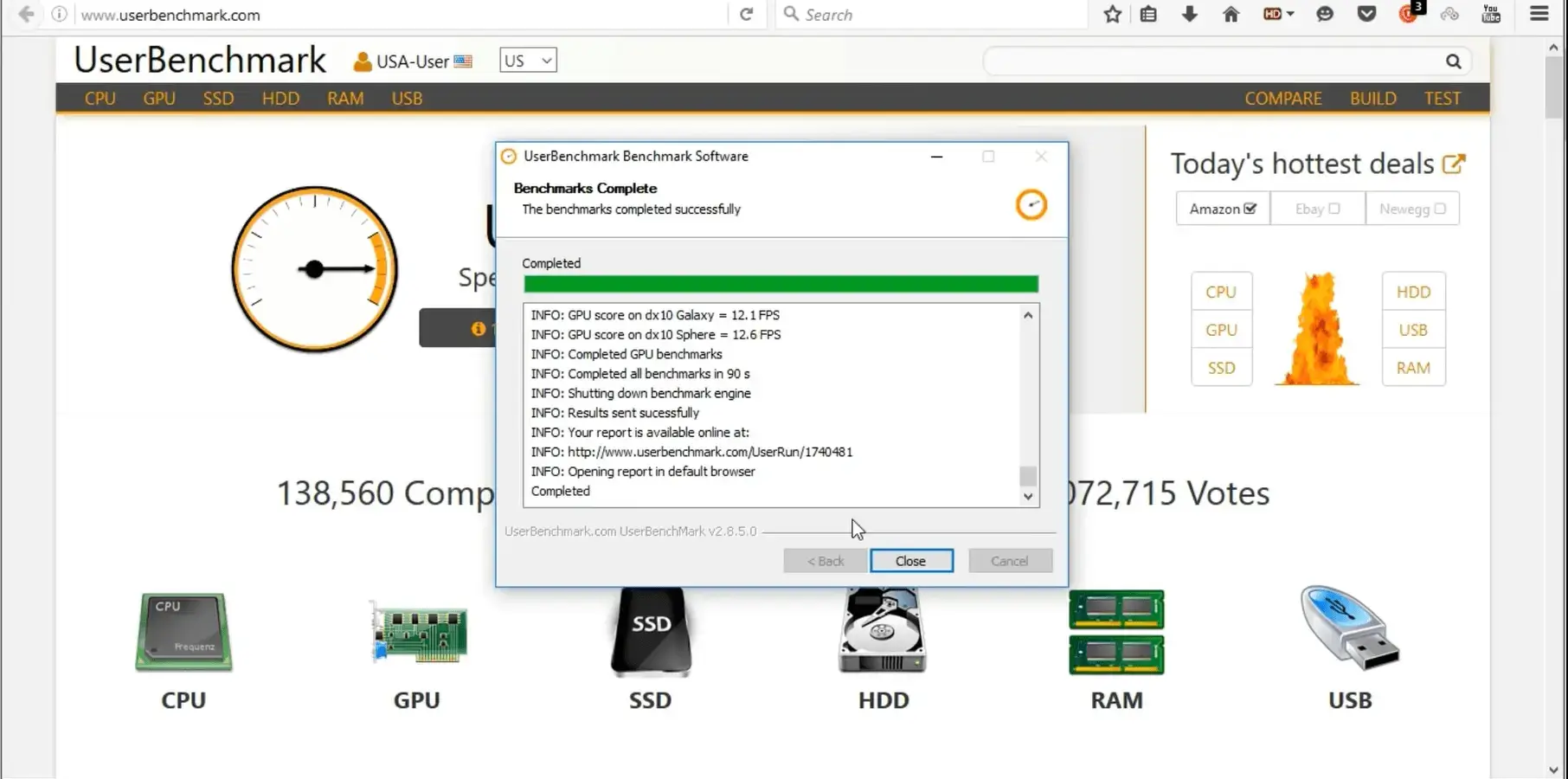 UserBenchmark Screenshot for GPU of Asus 2 in 1 Q 535