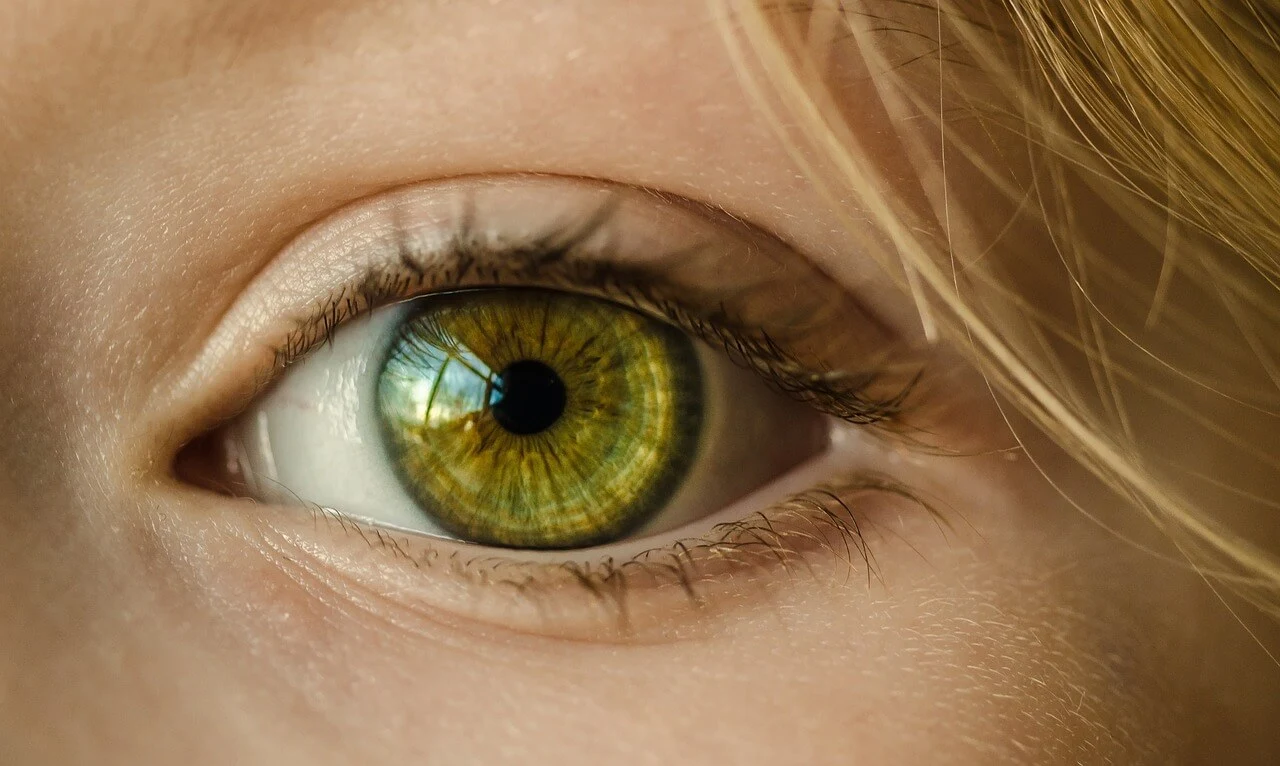 green eyes of girl
