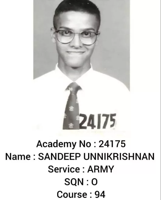 major sandeep unnikrishnan nda batch 