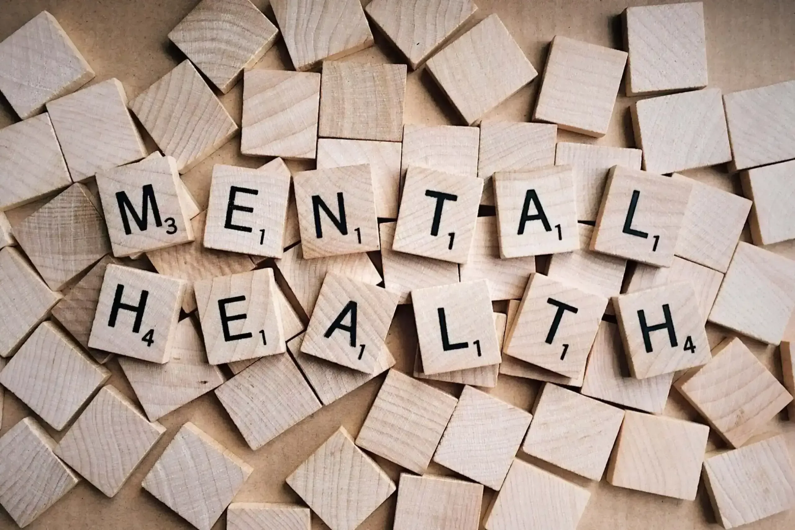 mental health wooden blocks