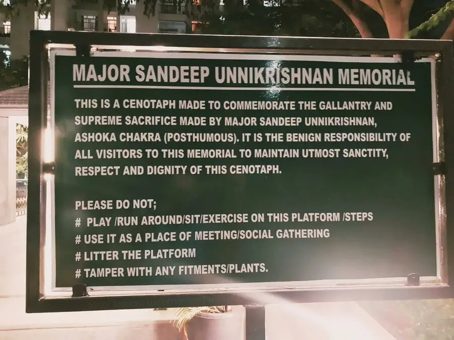major sandeed unnikrishnan memorial