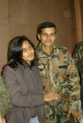 neha unnikrishnan with his sandeep unnikrishnan