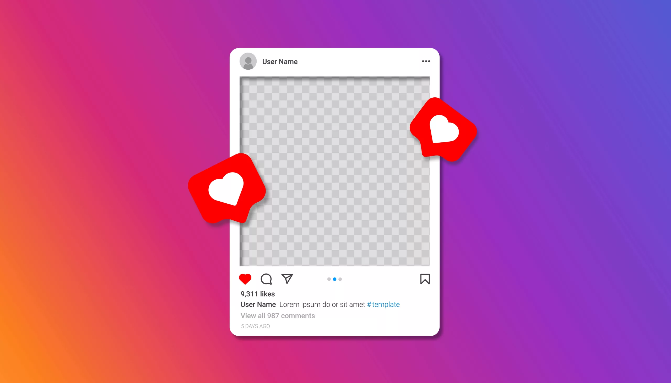 instagram icon with likes