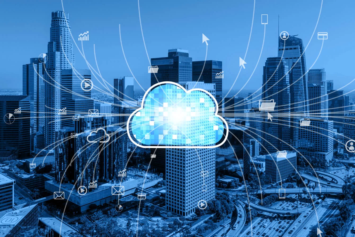 cloud networking in city