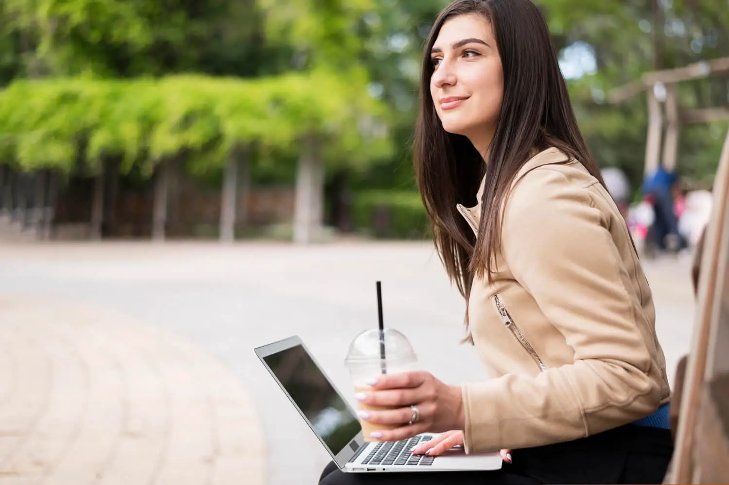 business woman with laptop