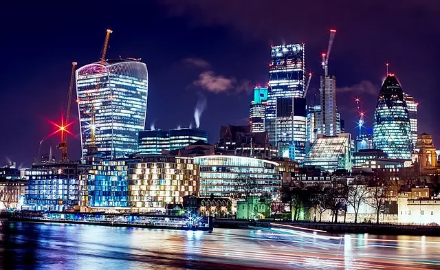 A view of London in England