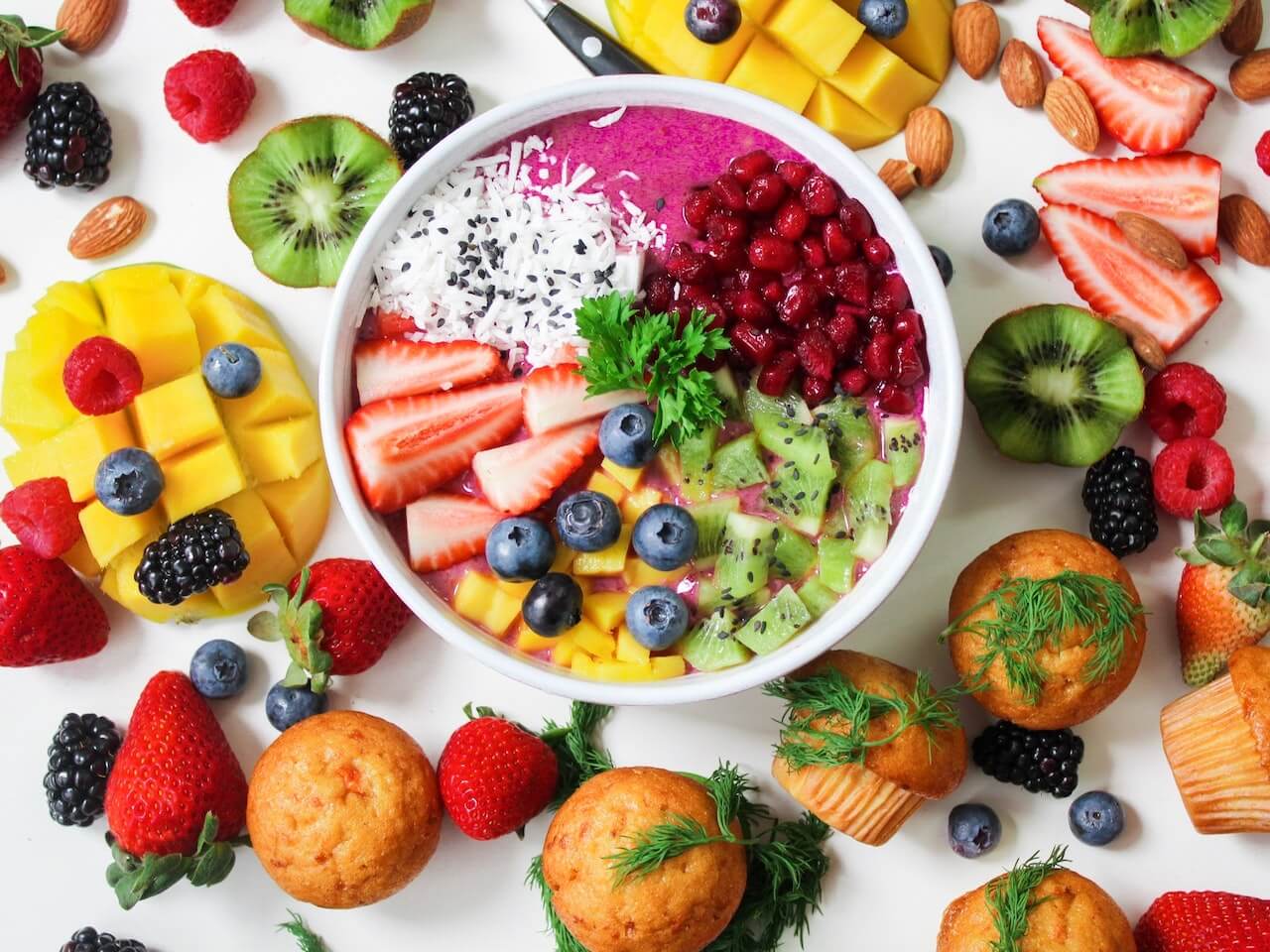 health fruit salad bowl