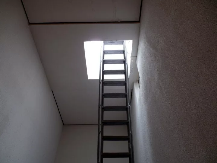room with ladder