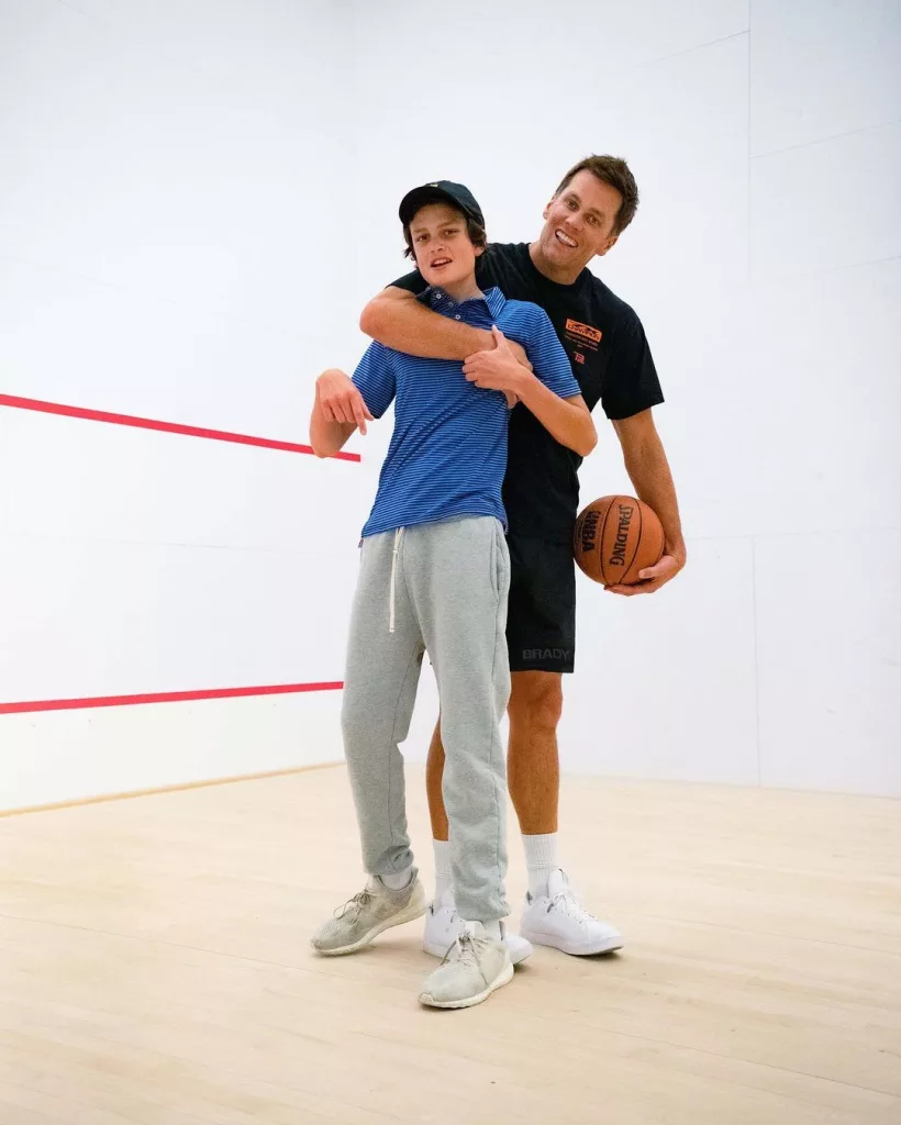 Tom Brady with his eldest son John 'Jack' Moynahan.