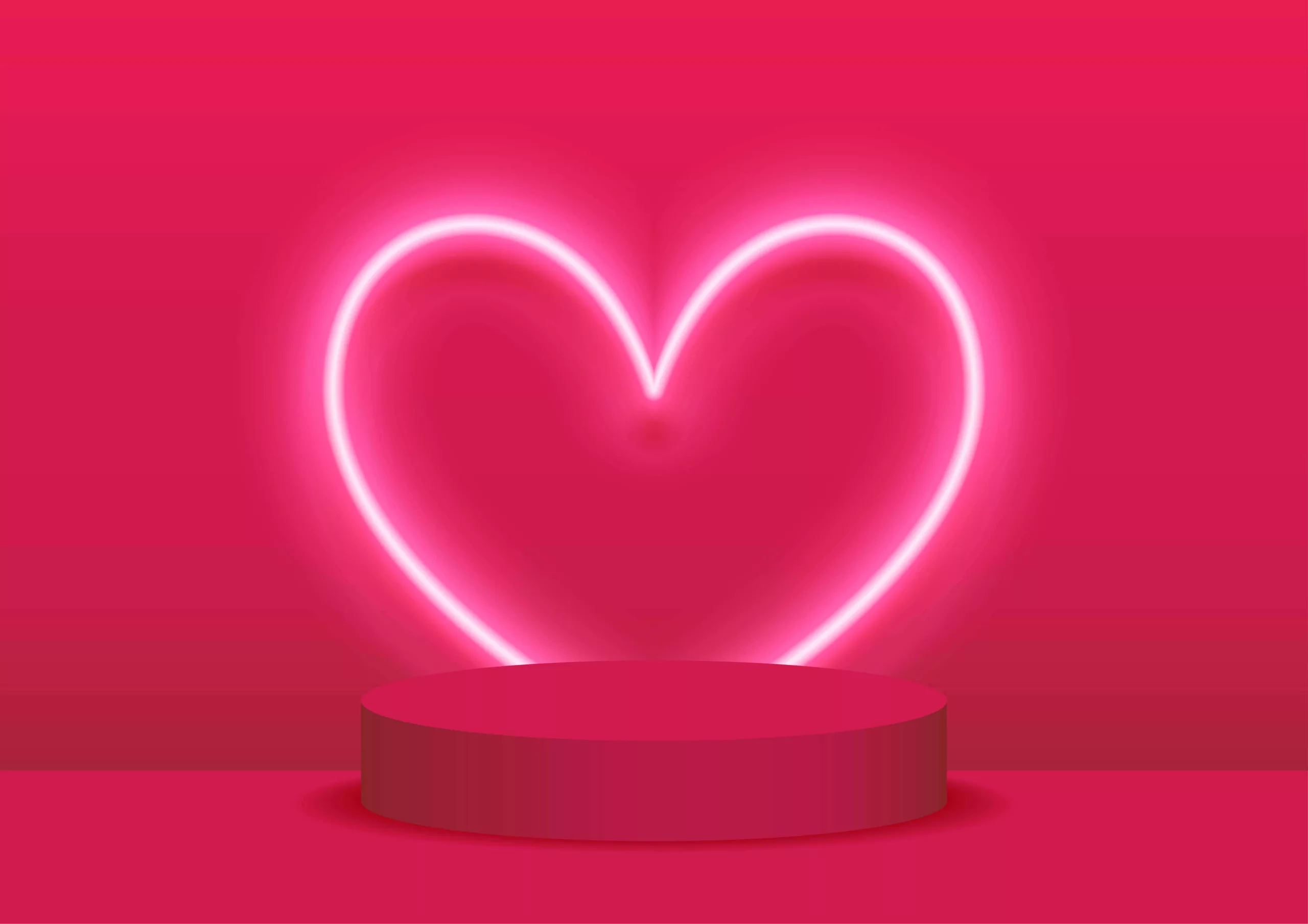 Pink heart light