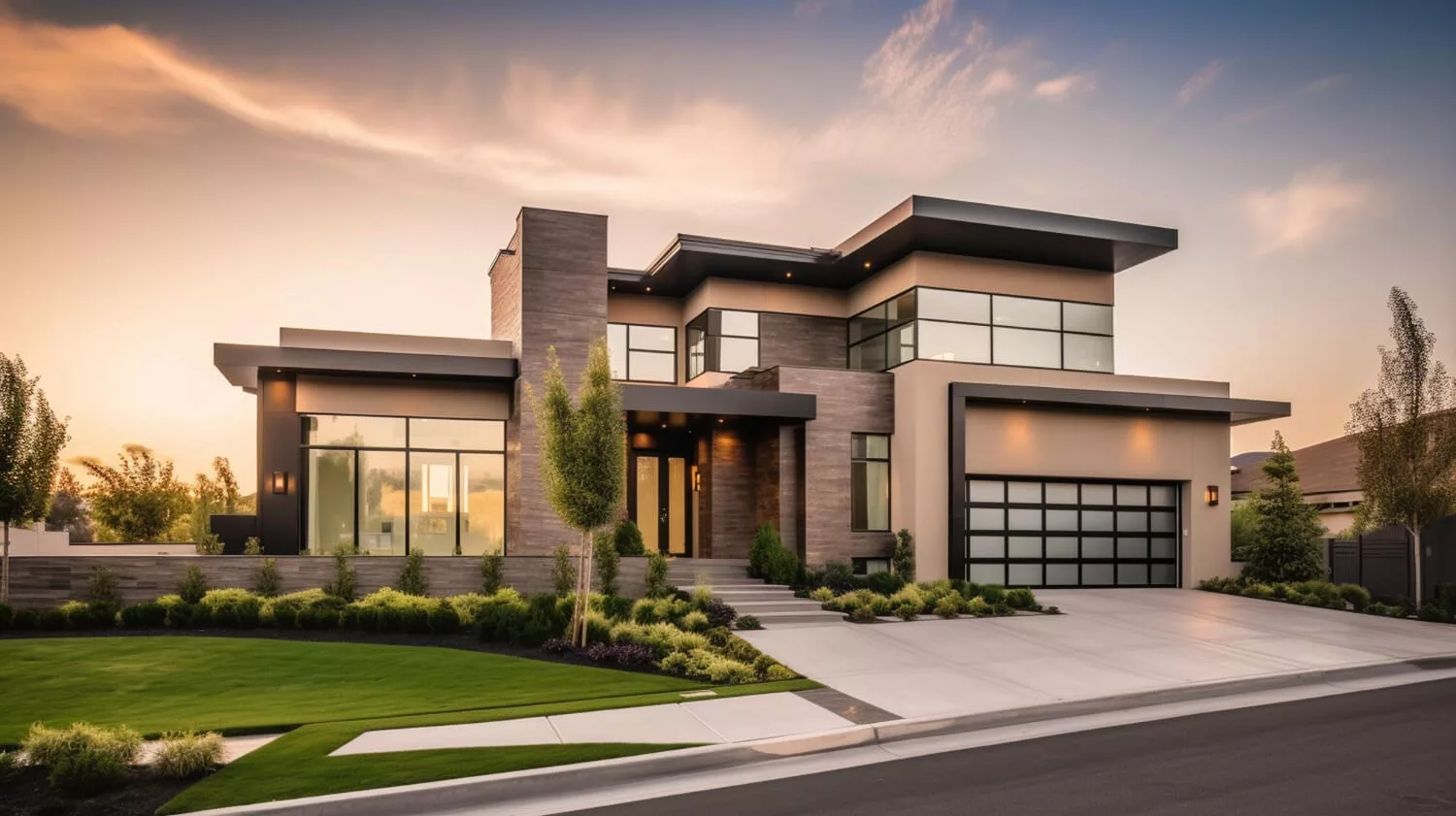 modern-home-with-garage-door