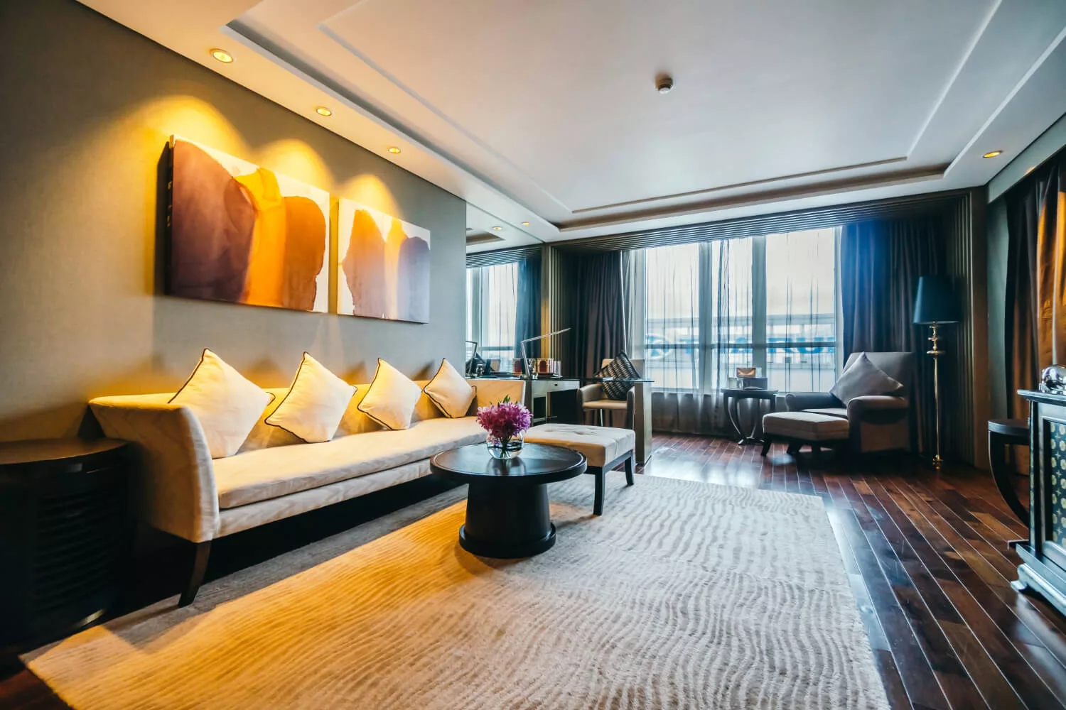 sofa set in luxury room