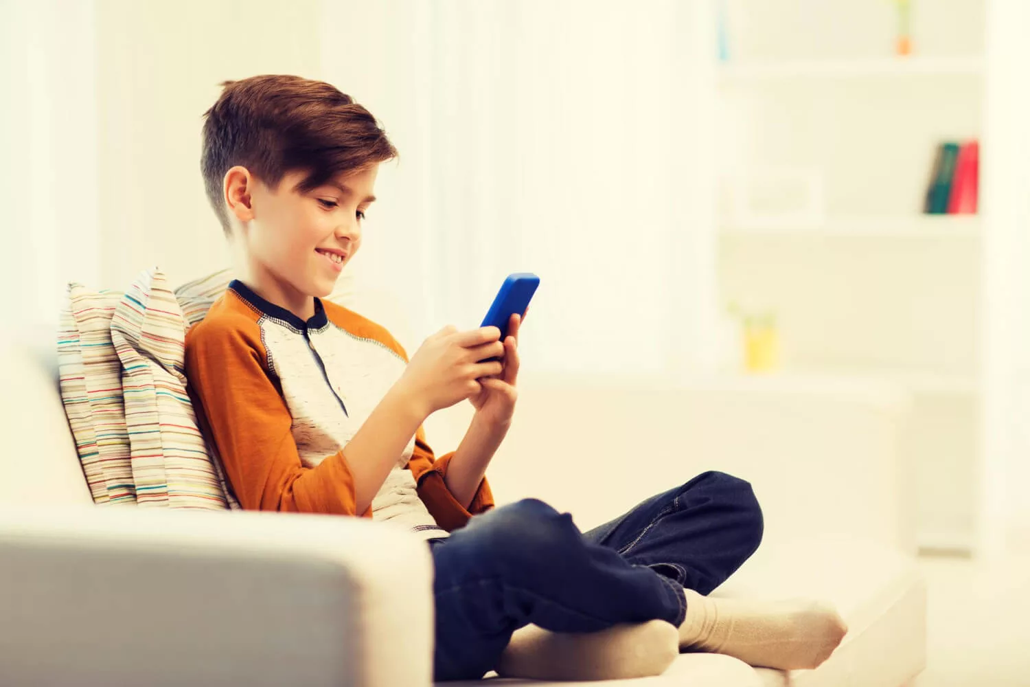 child using phone