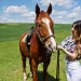 young-pretty-girl-stay-with-horse-field-sunny-day