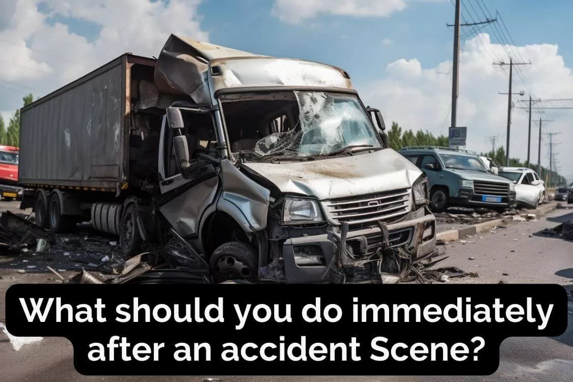 What should you do immediately after an accident Scene?