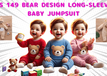Rs 149 Bear Design Long-Sleeve Baby Jumpsuit