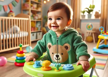 perfect for playtime baby in green